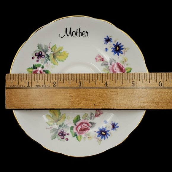 Heritage Regency English Teacup Coffee Cup Saucer Mother Floral Bone China - Picture 5 of 12